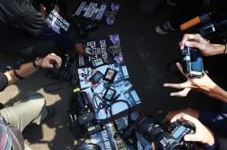 Aksi Jurnalis Tolak Pasal Bermasalah dalam Revisi UU Penyiaran