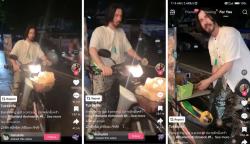 Viral Pria Mirip Keanu Reeves Jualan di Pinggir Jalan, Netizen: John Wick Ini