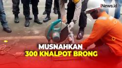 Hasil Razia sejak Ramadan, 300 Knalpot Brong Dimusnahkan Polsek Koja