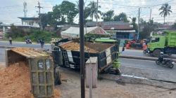 Kecelakaan di Bandarlampung, Fuso Masuk Jalur Berlawanan Tabrak 2 Truk