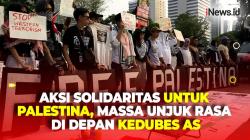 Suarakan Dukungan untuk Palestina, Massa Gelar Unjuk Rasa di Depan Kedubes Amerika Serikat