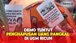 Ricuh, Petugas Robohkan Tenda Massa Aksi saat Demo Tuntut Penghapusan Uang Pangkal di UGM