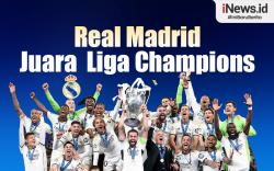Infografis Real Madrid Juara Liga Champions: Juara Eropa Ke-15 Kali