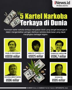 Infografis 5 Kartel Narkoba Terkaya Sepanjang Sejarah di Dunia