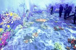 Pertunjukan Video Mapping di Stasiun MRT Tampilkan Destinasi Wisata Indonesia