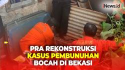 34 Adegan Diperagakan Pelaku dalam Pra Rekonstruksi Pembunuhan Bocah 9 Tahun di Bekasi