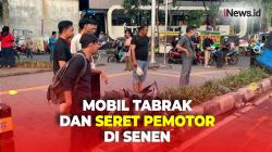 Hilang Kendali akibat Ugal-ugalan, Mobil Seret dan Lindas Pemotor di Kawasan Senen
