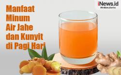 Infografis Manfaat Minum Air Jahe dan Kunyit di Pagi Hari
