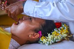 Ritual Potong Gigi Massal Umat Hindu di Palembang