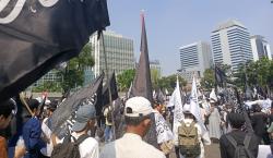 Aksi Bela Palestina di Depan Kedubes AS, Massa Teriakkan Amerika Teroris