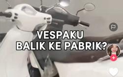 Vespa LX 125 yang Viral akibat Mogok Dikembalikan ke Pabrik di Cikarang