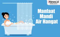 Infografis Manfaat Mandi Air Hangat untuk Kesehatan Tubuh