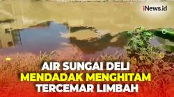 Air Sungai Deli Mendadak Berwarna Hitam Pasca Kebakaran PT Musim Mas di Medan