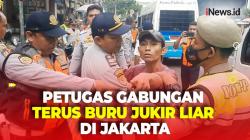 Jukir Liar Kabur Hindari Razia di Kawasan Tanah Abang, Petugas Lakukan Pengejaran