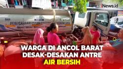 Saluran Air PAM Mati, Emak-Emak di Ancol Desak-desakan Mengantre demi Air Bersih