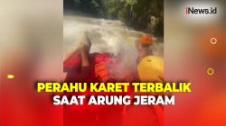 Detik-Detik Perahu Karet Terbalik saat Arung Jeram di Sungai Asahan, 1 Orang Tewas
