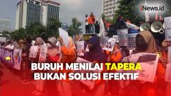 Ratusan Buruh di Jawa Timur Gelar Demo Tolak Tapera di Depan Gedung Negara Grahadi