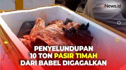 Penyelundupan 10 Ton Pasir Timah dari Babel Digagalkan, Polisi: Ditutup Daging Babi