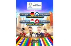 Jangan Lewatkan Euro 2024! Jerman Vs Skotlandia, Hungaria Lawan Swiss di iNews