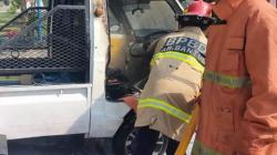 Percikan Api Sambar Tangki Bensin, Mobil Pikap Hangus Terbakar di Palbapang Bantul 