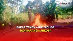 Diduga Jadi Sarang Narkoba, Emak-Emak di Muarojambi Geruduk dan Bakar Tenda di Semak-Semak
