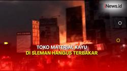 Detik-Detik Toko Material Kayu di Sleman Hangus Terbakar, Penyebab Belum Diketahui 