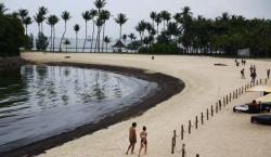 Pantai-Pantai Singapura termasuk Pulau Sentosa Tercemar Minyak, Pembersihan Dikebut
