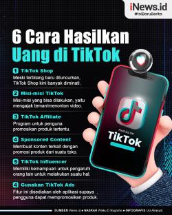 Infografis 6 Cara Menghasilkan Uang di TikTok