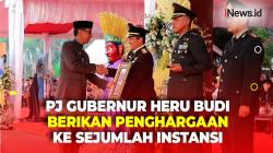 Jakarta Rayakan HUT ke-497, Pj Gubernur Heru Budi Berikan Penghargaan ke Sejumlah Instansi