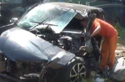 Tewaskan 3 Orang, Ini Pengakuan Sopir Agya Tabrak Pembatas Jalan di Tol Cipularang