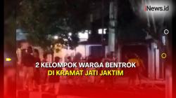 Detik-Detik 2 Kelompok Warga Bentrok di Kramat Jati Jakarta Timur