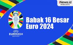 Infografis Jadwal Pertandingan Babak 16 Besar Euro 2024