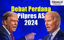 Infografis Debat Perdana Pilpres AS 2024
