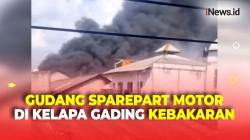 Diduga Akibat Puntung Rokok, Gudang Sparepart Motor di Kelapa Gading Ludes Terbakar