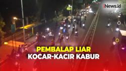 Dibubarkan Polisi, Pembalap Liar di Kawasan TMII Kocar-kacir Nekat Lawan Arah