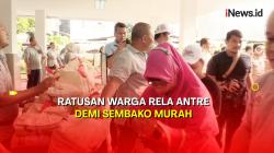 Ratusan Warga Kurang Mampu di Johar Baru Jakpus Berdesakan Demi Sembako Murah 