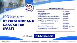 Emiten Cipta Perdana Lancar Siap Melantai di Bursa, Buka Harga di Rp105 per Saham