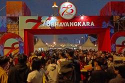 Ribuan Warga Datang ke Monas Hadiri Pesta Rakyat Hari Bhayangkara