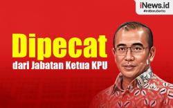 Infografis Respons Haysim Asy'ari Dipecat dari Ketua KPU