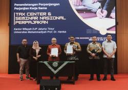 Kanwil DJP Jaktim dan UHAMKA Tanda Tangani Perpanjangan Kerja Sama