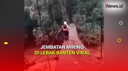 Viral! Seorang Nenek Lintasi Jembatan Miring di Ketinggian Lebih dari 20 Meter 