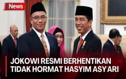 Jokowi Resmi Teken Keppres  Pemecatan Hasyim Asy'ari dari KPU RI