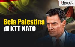 Infografis PM Spanyol Pedro Sanchez Bela Palestina di KTT NATO, Sentil Standar Ganda Barat!