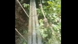 Tali Sling Jembatan Putus, Korban Hilang Terbawa Arus Sungai Asahan Belum Ditemukan