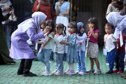 Lucunya Murid TK Hari Pertama Masuk Sekolah