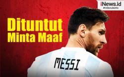 Infografis Lionel Messi Dituntut Minta Maaf Perkara Nyanyian Rasisme