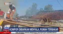 Kompor Dibiarkan Menyala saat Pergi, Rumah di Mojokerto Ludes Tebakar