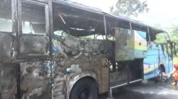 Bus Pariwisata Blue Star Terbakar Hebat di Salatiga, Api Berasal dari Bagian Mesin