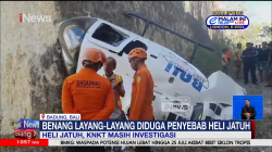 Tim KNKT Tiba di Bali, Gelar Investigasi Helikopter yang Jatuh Terlilit Tali Layangan