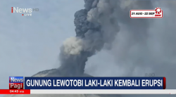  Gunung Lewotobi Laki-Laki Kembali Erupsi